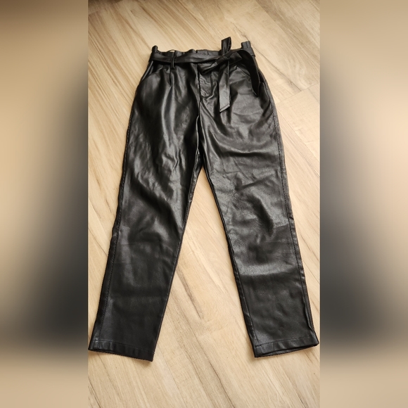 Lucy Paris Faux Leather Paperbag-Waist Pants - 100% Exclusive - Picture 7 of 8